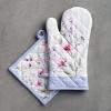 imageMaison dHermine Pot Holders 100 Cotton Set of 2 Pot Holders 8quot x 8quot with Loop Heat Resistant Grilling Microwave Barbeque Handling Hot Pans  Easter Decorations SpringSummer Easter Zest18  Summer Floral
