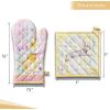 imageMaison dHermine Pot Holders 100 Cotton Set of 2 Pot Holders 8quot x 8quot with Loop Heat Resistant Grilling Microwave Barbeque Handling Hot Pans  Easter Decorations SpringSummer Lazy Summer Days24  Easter Zest