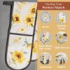 imageMaison dHermine Pot Holders 100 Cotton Set of 2 Pot Holders 8quot x 8quot with Loop Heat Resistant Grilling Microwave Barbeque Handling Hot Pans  Easter Decorations SpringSummer Easter Zest14  Candice