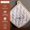 imageMaison dHermine Pot Holders 100 Cotton Set of 2 Pot Holders 8quot x 8quot with Loop Heat Resistant Grilling Microwave Barbeque Handling Hot Pans  Easter Decorations SpringSummer Easter Zest10  Meadow Florals  Beige