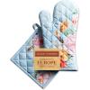 imageMaison dHermine Pot Holders 100 Cotton Set of 2 Pot Holders 8quot x 8quot with Loop Heat Resistant Grilling Microwave Barbeque Handling Hot Pans  Easter Decorations SpringSummer Lazy Summer Days04  Ibiza