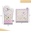 imageMaison dHermine Pot Holders 100 Cotton Set of 2 Pot Holders 8quot x 8quot with Loop Heat Resistant Grilling Microwave Barbeque Handling Hot Pans  Easter Decorations SpringSummer Lazy Summer Days23  Magnolia Mornings