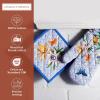 imageMaison dHermine Pot Holders 100 Cotton Set of 2 Pot Holders 8quot x 8quot with Loop Heat Resistant Grilling Microwave Barbeque Handling Hot Pans  Easter Decorations SpringSummer Lazy Summer Days07  Passiflora