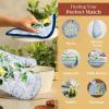 imageMaison dHermine Pot Holders 100 Cotton Set of 2 Pot Holders 8quot x 8quot with Loop Heat Resistant Grilling Microwave Barbeque Handling Hot Pans  Easter Decorations SpringSummer Easter Zest03  Citrus