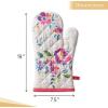 imageMaison dHermine Pot Holders 100 Cotton Set of 2 Pot Holders 8quot x 8quot with Loop Heat Resistant Grilling Microwave Barbeque Handling Hot Pans  Easter Decorations SpringSummer Lazy Summer Days20  Rose Garden