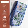 imageMaison dHermine Pot Holders 100 Cotton Set of 2 Pot Holders 8quot x 8quot with Loop Heat Resistant Grilling Microwave Barbeque Handling Hot Pans  Easter Decorations SpringSummer Lazy Summer Days07  Passiflora
