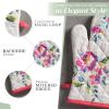 imageMaison dHermine Pot Holders 100 Cotton Set of 2 Pot Holders 8quot x 8quot with Loop Heat Resistant Grilling Microwave Barbeque Handling Hot Pans  Easter Decorations SpringSummer Lazy Summer Days20  Rose Garden