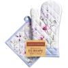 imageMaison dHermine Pot Holders 100 Cotton Set of 2 Pot Holders 8quot x 8quot with Loop Heat Resistant Grilling Microwave Barbeque Handling Hot Pans  Easter Decorations SpringSummer Lazy Summer Days18  Summer Floral