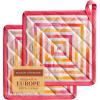 imageMaison dHermine Pot Holders 100 Cotton Set of 2 Pot Holders 8quot x 8quot with Loop Heat Resistant Grilling Microwave Barbeque Handling Hot Pans  Easter Decorations SpringSummer Lazy Summer Days19  Summer Maze