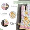imageMaison dHermine Pot Holders 100 Cotton Set of 2 Pot Holders 8quot x 8quot with Loop Heat Resistant Grilling Microwave Barbeque Handling Hot Pans  Easter Decorations SpringSummer Lazy Summer Days24  Easter Zest