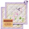 imageMaison dHermine Pot Holders 100 Cotton Set of 2 Pot Holders 8quot x 8quot with Loop Heat Resistant Grilling Microwave Barbeque Handling Hot Pans  Easter Decorations SpringSummer Easter Zest23  Magnolia Mornings