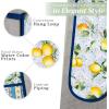 imageMaison dHermine Pot Holders 100 Cotton Set of 2 Pot Holders 8quot x 8quot with Loop Heat Resistant Grilling Microwave Barbeque Handling Hot Pans  Easter Decorations SpringSummer Easter Zest03  Citrus