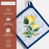imageMaison dHermine Pot Holders 100 Cotton Set of 2 Pot Holders 8quot x 8quot with Loop Heat Resistant Grilling Microwave Barbeque Handling Hot Pans  Easter Decorations SpringSummer Easter Zest03  Citrus