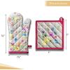 imageMaison dHermine Pot Holders 100 Cotton Set of 2 Pot Holders 8quot x 8quot with Loop Heat Resistant Grilling Microwave Barbeque Handling Hot Pans  Easter Decorations SpringSummer Lazy Summer Days17  Jardin Dete  Fog