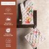 imageMaison dHermine Pot Holders 100 Cotton Set of 2 Pot Holders 8quot x 8quot with Loop Heat Resistant Grilling Microwave Barbeque Handling Hot Pans  Easter Decorations SpringSummer Lazy Summer Days09  Ibiza  Beige