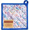 imageMaison dHermine Pot Holders 100 Cotton Set of 2 Pot Holders 8quot x 8quot with Loop Heat Resistant Grilling Microwave Barbeque Handling Hot Pans  Easter Decorations SpringSummer Lazy Summer Days16  Indian Floral