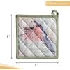 imageMaison dHermine Pot Holders 100 Cotton Set of 2 Pot Holders 8quot x 8quot with Loop Heat Resistant Grilling Microwave Barbeque Handling Hot Pans  Easter Decorations SpringSummer Lazy Summer Days15  Flying Birds
