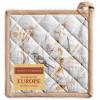 imageMaison dHermine Pot Holders 100 Cotton Set of 2 Pot Holders 8quot x 8quot with Loop Heat Resistant Grilling Microwave Barbeque Handling Hot Pans  Easter Decorations SpringSummer Lazy Summer Days10  Meadow Florals  Beige