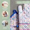 imageMaison dHermine Pot Holders 100 Cotton Set of 2 Pot Holders 8quot x 8quot with Loop Heat Resistant Grilling Microwave Barbeque Handling Hot Pans  Easter Decorations SpringSummer Lazy Summer Days16  Indian Floral