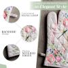 imageMaison dHermine Pot Holders 100 Cotton Set of 2 Pot Holders 8quot x 8quot with Loop Heat Resistant Grilling Microwave Barbeque Handling Hot Pans  Easter Decorations SpringSummer Easter Zest12  Champ De Mars