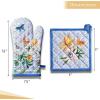 imageMaison dHermine Pot Holders 100 Cotton Set of 2 Pot Holders 8quot x 8quot with Loop Heat Resistant Grilling Microwave Barbeque Handling Hot Pans  Easter Decorations SpringSummer Lazy Summer Days07  Passiflora