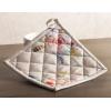 imageMaison dHermine Pot Holders 100 Cotton Set of 2 Pot Holders 8quot x 8quot with Loop Heat Resistant Grilling Microwave Barbeque Handling Hot Pans  Easter Decorations SpringSummer Lazy Summer Days09  Ibiza  Beige