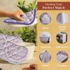imageMaison dHermine Pot Holders 100 Cotton Set of 2 Pot Holders 8quot x 8quot with Loop Heat Resistant Grilling Microwave Barbeque Handling Hot Pans  Easter Decorations SpringSummer Lazy Summer Days26  Mandala