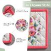 imageMaison dHermine Pot Holders 100 Cotton Set of 2 Pot Holders 8quot x 8quot with Loop Heat Resistant Grilling Microwave Barbeque Handling Hot Pans  Easter Decorations SpringSummer Lazy Summer Days20  Rose Garden