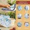 imageMaison dHermine Pot Holders 100 Cotton Set of 2 Pot Holders 8quot x 8quot with Loop Heat Resistant Grilling Microwave Barbeque Handling Hot Pans  Easter Decorations SpringSummer Easter Zest01  Lazy Summer Days