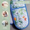 imageMaison dHermine Pot Holders 100 Cotton Set of 2 Pot Holders 8quot x 8quot with Loop Heat Resistant Grilling Microwave Barbeque Handling Hot Pans  Easter Decorations SpringSummer Lazy Summer Days07  Passiflora
