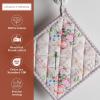 imageMaison dHermine Pot Holders 100 Cotton Set of 2 Pot Holders 8quot x 8quot with Loop Heat Resistant Grilling Microwave Barbeque Handling Hot Pans  Easter Decorations SpringSummer Easter Zest12  Champ De Mars
