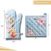 imageMaison dHermine Pot Holders 100 Cotton Set of 2 Pot Holders 8quot x 8quot with Loop Heat Resistant Grilling Microwave Barbeque Handling Hot Pans  Easter Decorations SpringSummer Lazy Summer Days04  Ibiza