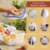 imageMaison dHermine Pot Holders 100 Cotton Set of 2 Pot Holders 8quot x 8quot with Loop Heat Resistant Grilling Microwave Barbeque Handling Hot Pans  Easter Decorations SpringSummer Lazy Summer Days06  Gourmand