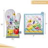 imageMaison dHermine Pot Holders 100 Cotton Set of 2 Pot Holders 8quot x 8quot with Loop Heat Resistant Grilling Microwave Barbeque Handling Hot Pans  Easter Decorations SpringSummer Lazy Summer Days05  Giverny