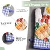imageMaison dHermine Pot Holders 100 Cotton Set of 2 Pot Holders 8quot x 8quot with Loop Heat Resistant Grilling Microwave Barbeque Handling Hot Pans  Easter Decorations SpringSummer Easter Zest06  Gourmand