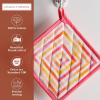 imageMaison dHermine Pot Holders 100 Cotton Set of 2 Pot Holders 8quot x 8quot with Loop Heat Resistant Grilling Microwave Barbeque Handling Hot Pans  Easter Decorations SpringSummer Easter Zest19  Summer Maze