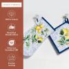 imageMaison dHermine Pot Holders 100 Cotton Set of 2 Pot Holders 8quot x 8quot with Loop Heat Resistant Grilling Microwave Barbeque Handling Hot Pans  Easter Decorations SpringSummer Lazy Summer Days03  Citrus