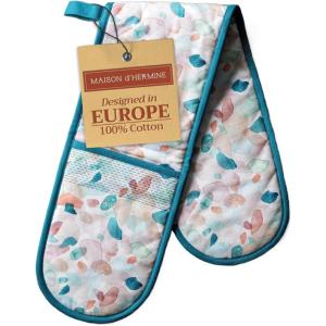 imageMaison dHermine Pot Holders 100 Cotton Set of 2 Pot Holders 8quot x 8quot with Loop Heat Resistant Grilling Microwave Barbeque Handling Hot Pans  Easter Decorations SpringSummer Easter Zest11  Summer Picnic