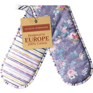 imageMaison dHermine Pot Holders 100 Cotton Set of 2 Pot Holders 8quot x 8quot with Loop Heat Resistant Grilling Microwave Barbeque Handling Hot Pans  Easter Decorations SpringSummer Easter Zest02  Sweet Rose Lavender  Lush
