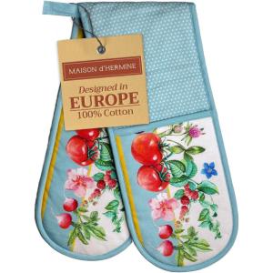 imageMaison dHermine Pot Holders 100 Cotton Set of 2 Pot Holders 8quot x 8quot with Loop Heat Resistant Grilling Microwave Barbeque Handling Hot Pans  Easter Decorations SpringSummer Easter Zest05  Giverny