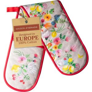 imageMaison dHermine Pot Holders 100 Cotton Set of 2 Pot Holders 8quot x 8quot with Loop Heat Resistant Grilling Microwave Barbeque Handling Hot Pans  Easter Decorations SpringSummer Easter Zest17  Jardin Dete  Fog