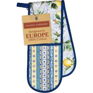 imageMaison dHermine Pot Holders 100 Cotton Set of 2 Pot Holders 8quot x 8quot with Loop Heat Resistant Grilling Microwave Barbeque Handling Hot Pans  Easter Decorations SpringSummer Lazy Summer Days03  Citrus
