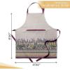 imageMaison dHermine 100 Cotton Apron for women with Pocket Kitchen Chef Apron for Men Easter decorations Cooking Baking Garden07  Fanny Lavender