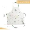 imageMaison dHermine 100 Cotton Apron for women with Pocket Kitchen Chef Apron for Men Easter decorations Cooking Baking Garden10  Botanical Fresh