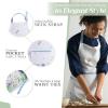 imageMaison dHermine 100 Cotton Apron for women with Pocket Kitchen Chef Apron for Men Easter decorations Cooking Baking Garden12  Fleurs De Mai
