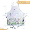 imageMaison dHermine 100 Cotton Apron for women with Pocket Kitchen Chef Apron for Men Easter decorations Cooking Baking Garden12  Fleurs De Mai