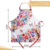imageMaison dHermine 100 Cotton Apron for women with Pocket Kitchen Chef Apron for Men Easter decorations Cooking Baking Garden13  Happy Florals  High Summer