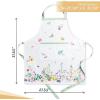 imageMaison dHermine 100 Cotton Apron for women with Pocket Kitchen Chef Apron for Men Easter decorations Cooking Baking Garden18  Printemps