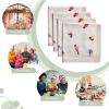 imageMaison dHermine Cloth Napkins 100 Cotton Everyday Set of 4 Dinner Napkins Cloth Washable Kitchen Party Wedding Restaurant Easter Decorations SpringSummer Easter Dew 20quot x 20quot06  Birdies on Wire