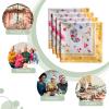 imageMaison dHermine Cloth Napkins 100 Cotton Everyday Set of 4 Dinner Napkins Cloth Washable Kitchen Party Wedding Restaurant Easter Decorations SpringSummer Easter Dew 20quot x 20quot21  Happy Florals  Sweety